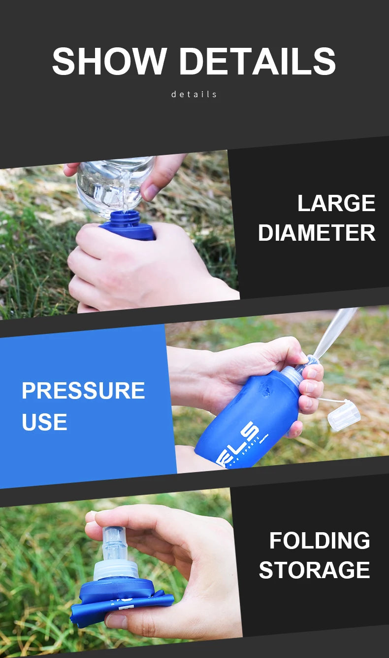 Bouteille d’eau pliable en flasque souple – Hydratation légère en extérieur