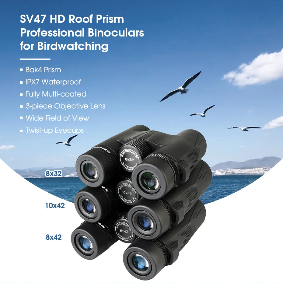 Jumelles imperméables SV47 HD – Optiques professionnelles extérieures