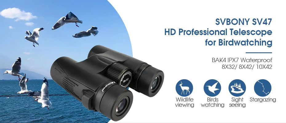 Jumelles imperméables SV47 HD – Optiques professionnelles extérieures