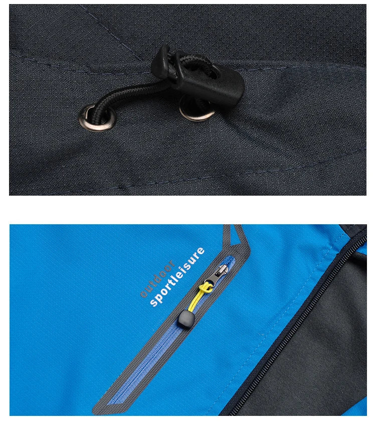 Veste de randonnée imperméable – Coupe-vent d’extérieur pour hommes