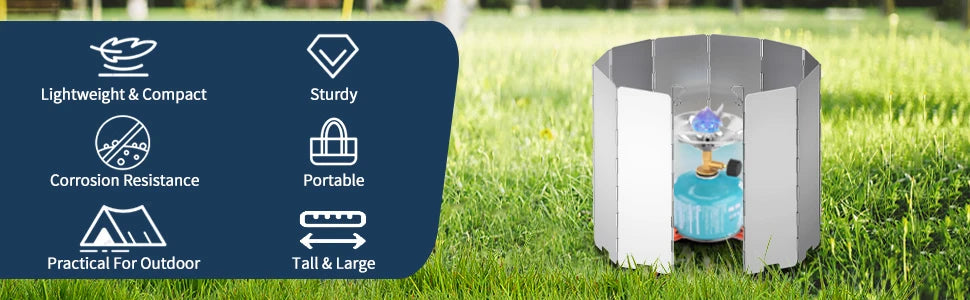 Pare-brise portable de réchaud de camping