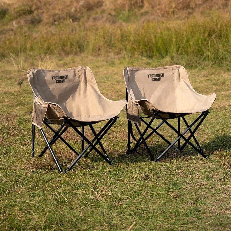 Chaise Pliante Lune Portable pour Camping, Pêche et Pique-nique