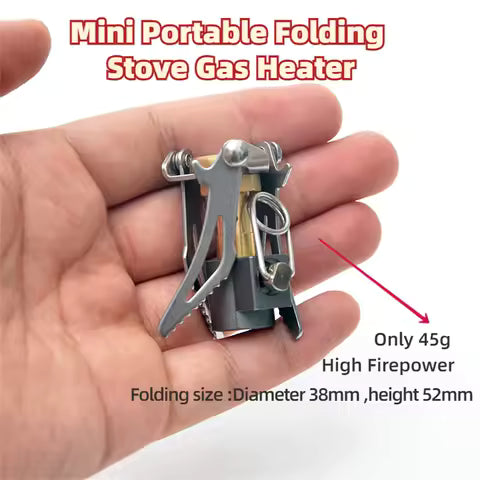Réchaud à gaz portable pliable pour camping et randonnée