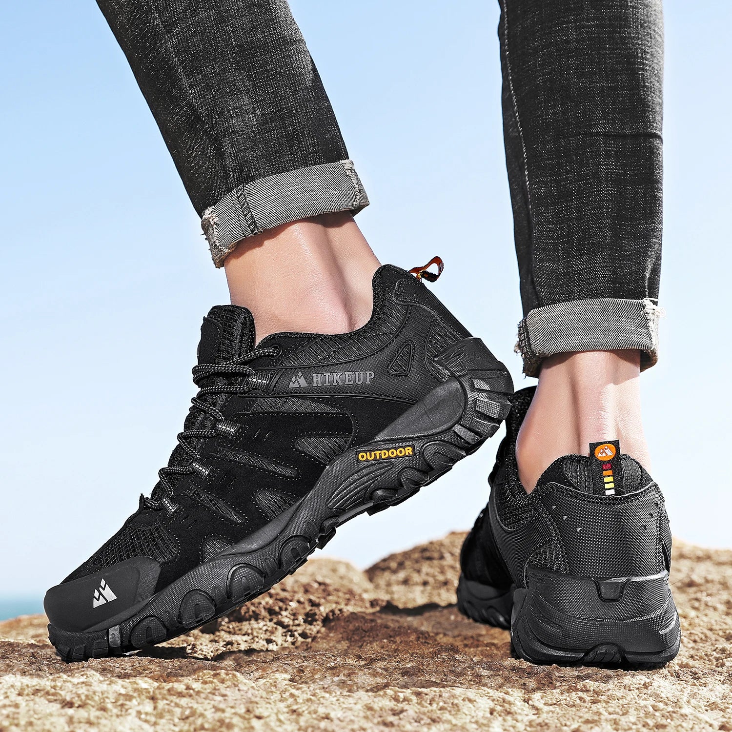 Chaussures de randonnée imperméables pour hommes – Baskets tactiques de trekking en plein air