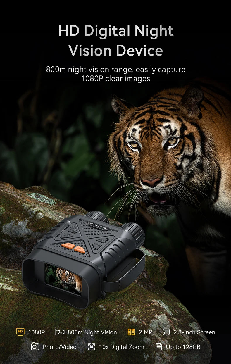 Jumelles de vision nocturne 1080P – Lunette numérique infrarouge pour l’extérieur