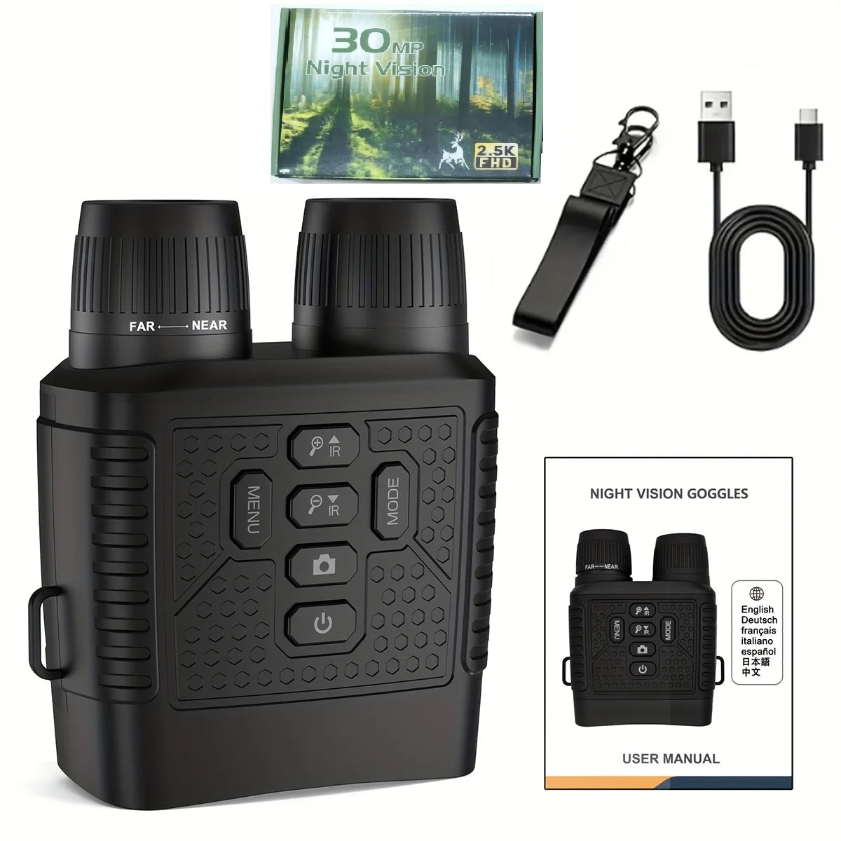 Jumelle de Vison Nocturne Infrarouge HD