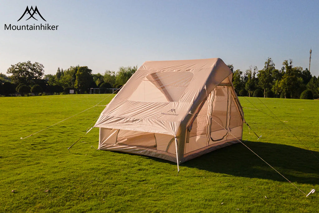 Tente gonflable noire de luxe – Abri de camping en plein air