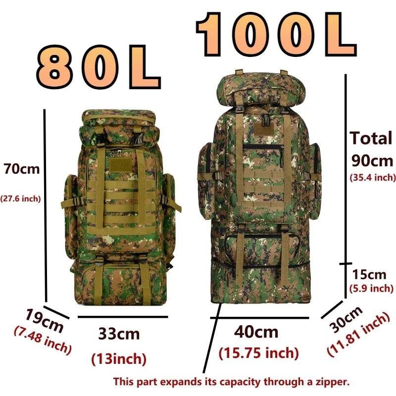 Grand Sac à Dos de Camping et de Voyage