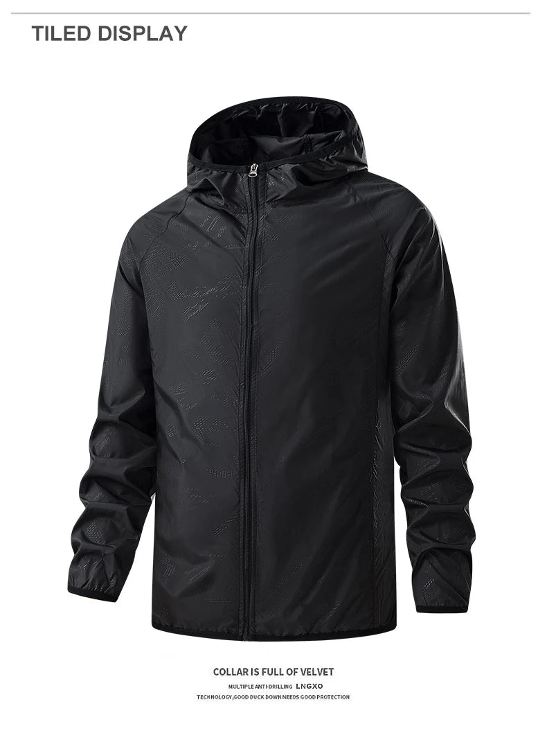 Veste de randonnée légère imperméable – Coupe-vent extérieure unisexe