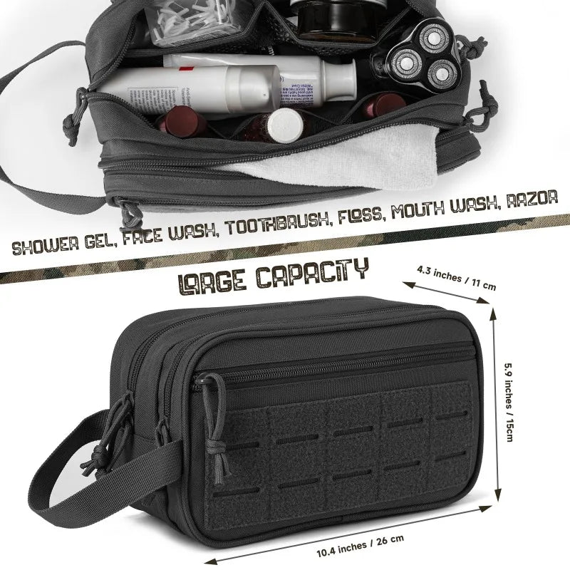 Trousse de toilette tactique – Organisateur de voyage portable pour hommes