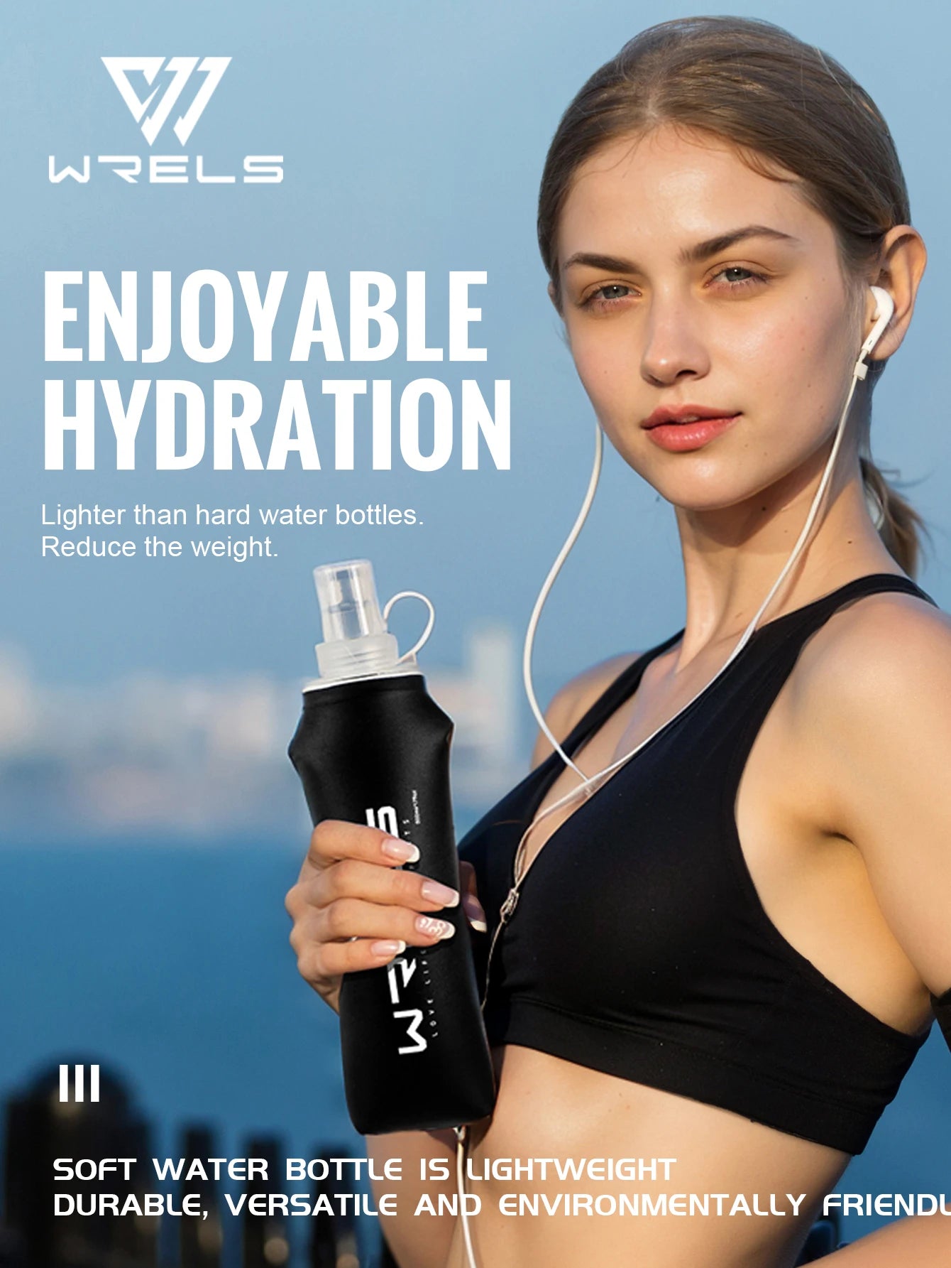 Bouteille d’eau souple pliante – Hydratation extérieure sans BPA