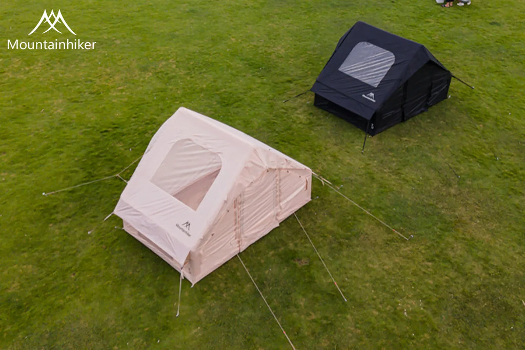 Tente gonflable noire de luxe – Abri de camping en plein air