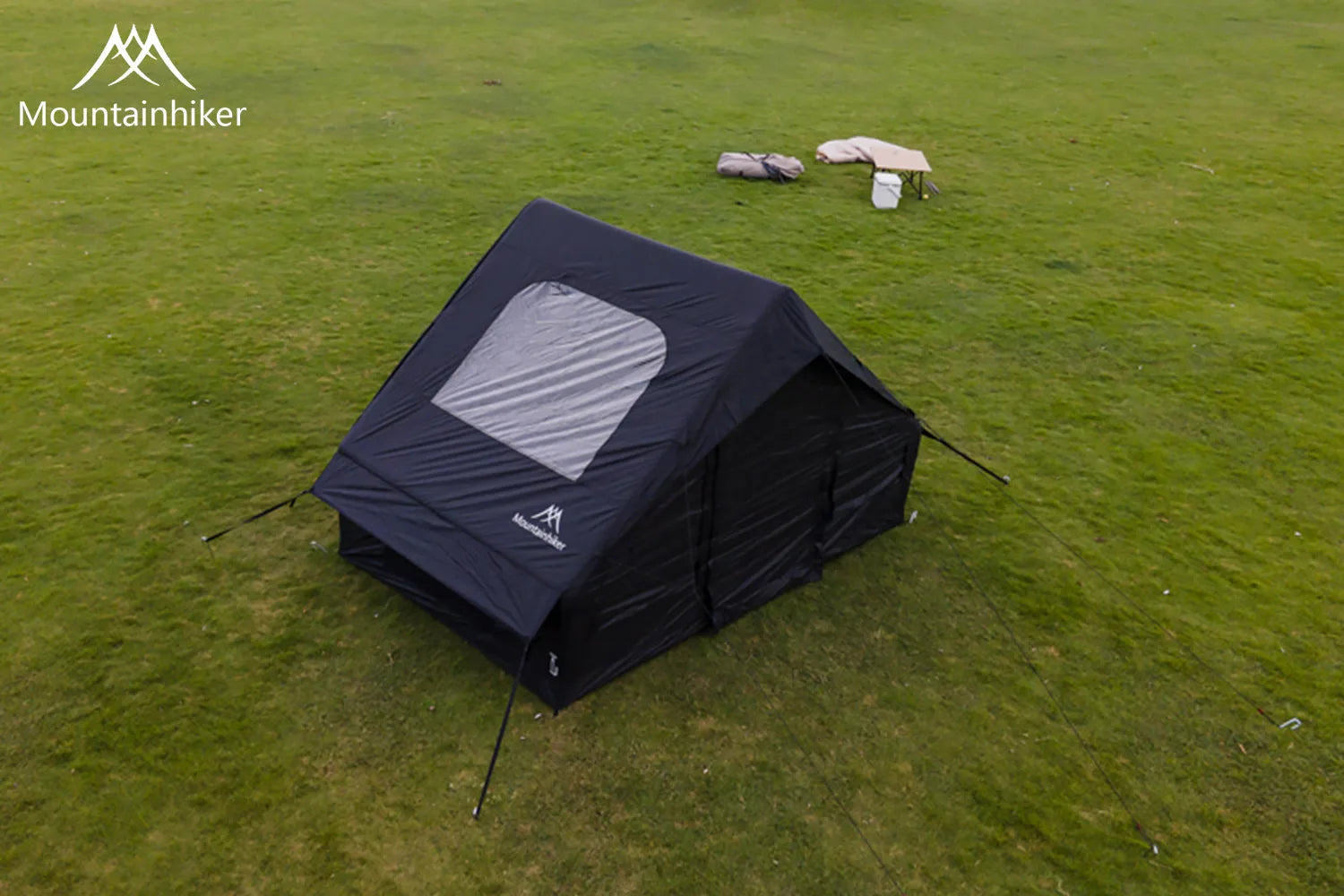 Tente gonflable noire de luxe – Abri de camping en plein air