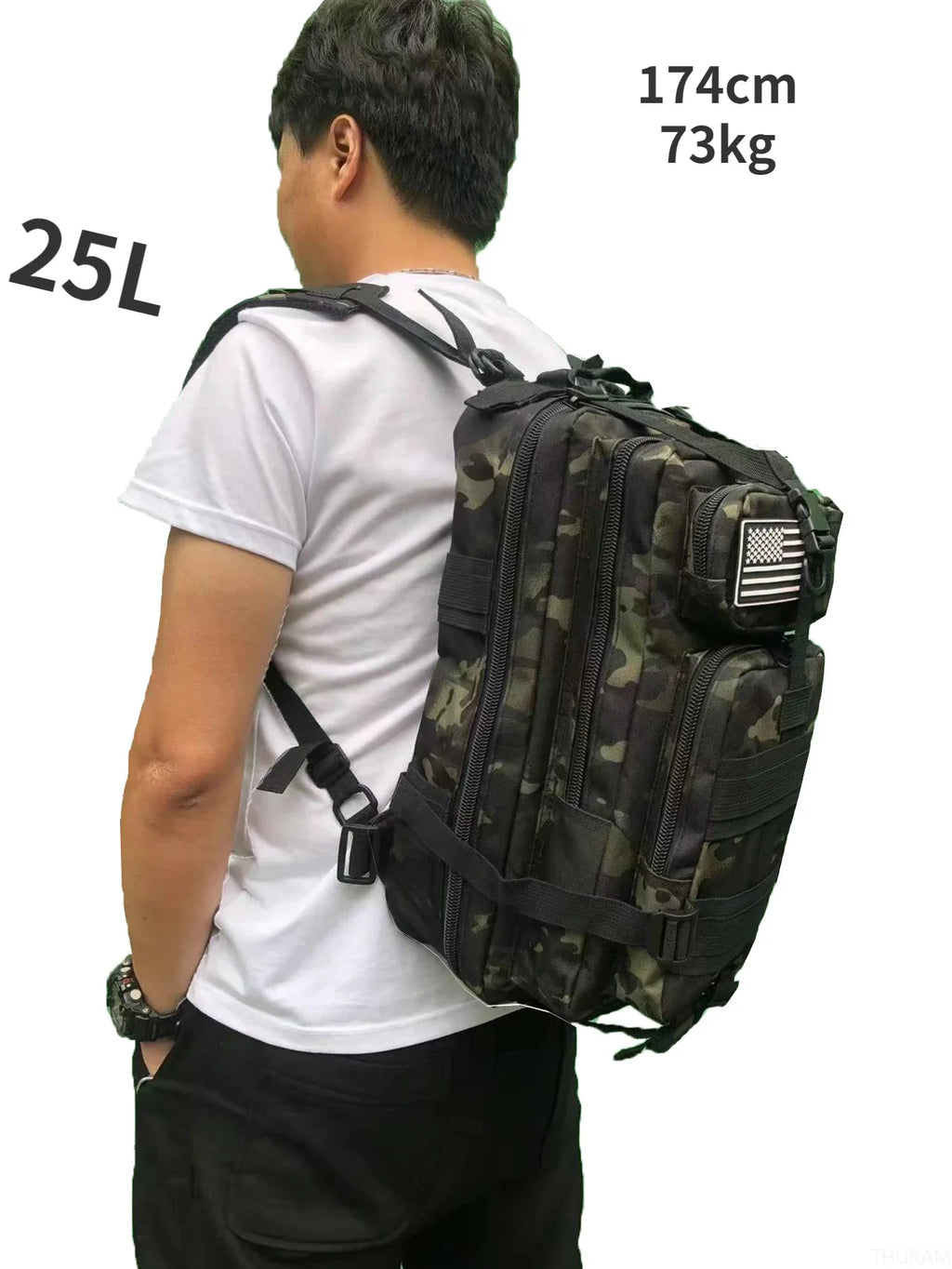 Sac à dos tactique extérieur 25L/50L – Sac de camping et de voyage