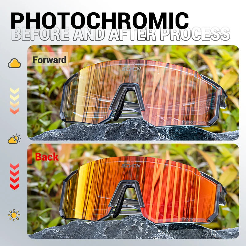Lunettes de soleil photochromiques pour cyclisme – Lunettes de sport avec protection UV