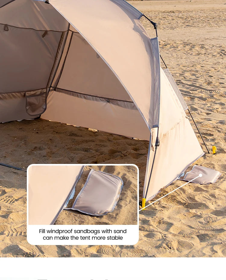 Tente de camping montée rapidement – Abri étanche protégé contre les UV