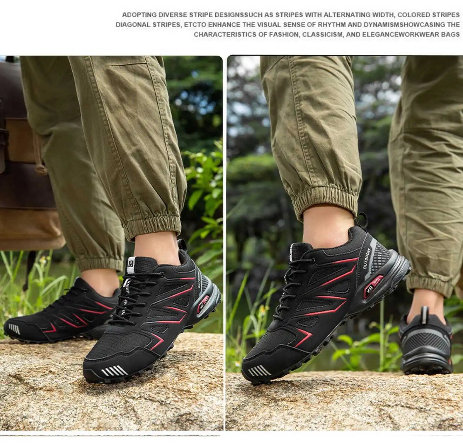 Chaussures de randonnée imperméables – Baskets de trekking en plein air pour hommes
