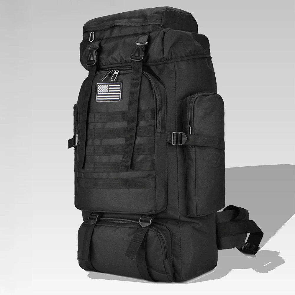 Sac de Randonnée et Alpinisme 80L/100L - Sac Tactique Grand Volume pour Camping et Voyage