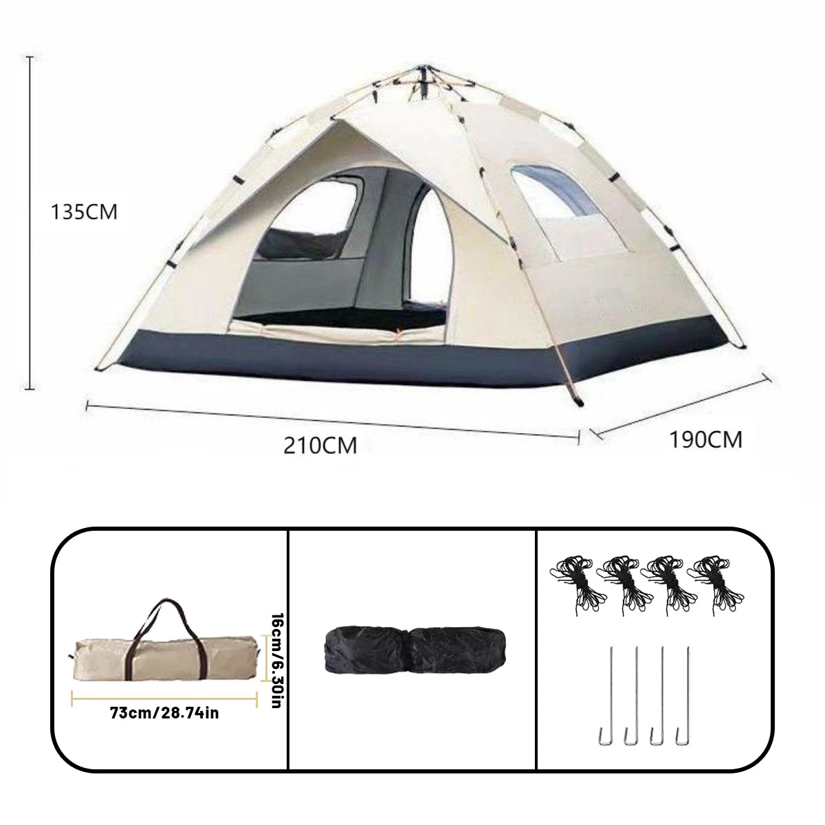 Tente Camping Beige