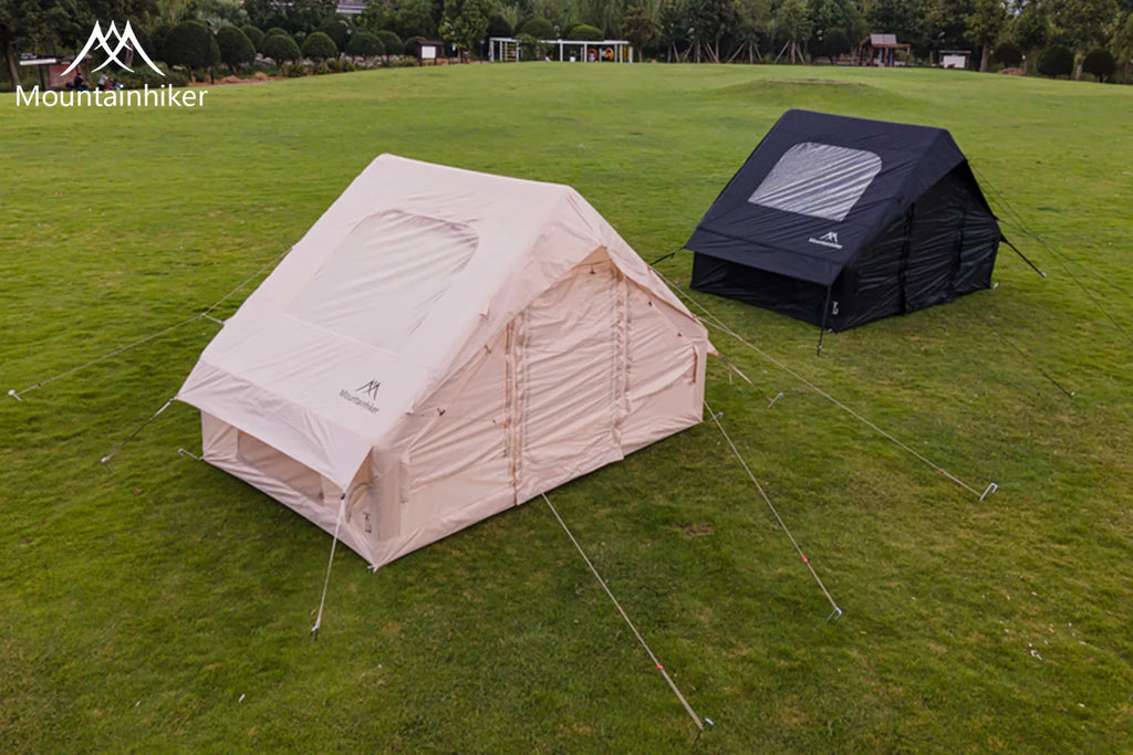 Tente gonflable noire de luxe – Abri de camping en plein air
