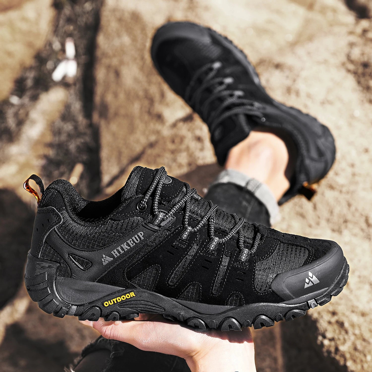Chaussures de randonnée imperméables pour hommes – Baskets tactiques de trekking en plein air