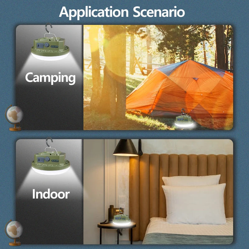 Lanterne de camping LED rechargeable – Lumière magnétique extérieure portable