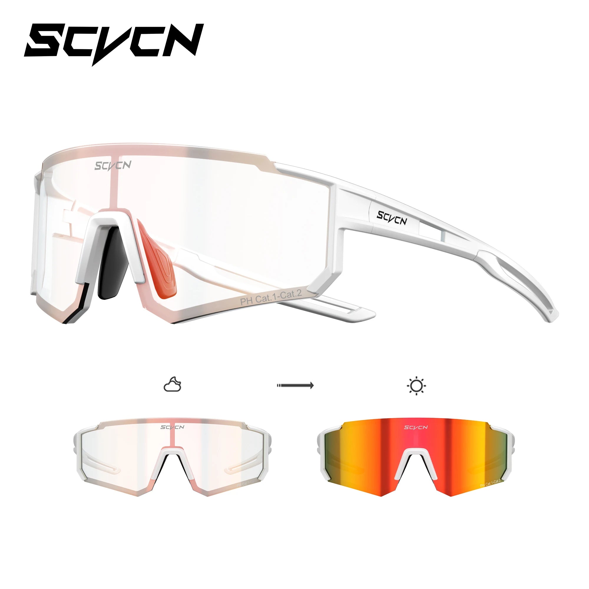 Lunettes de soleil photochromiques pour cyclisme – Lunettes de sport avec protection UV