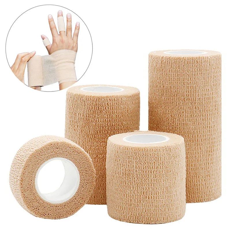 Lot de 10 Bandes Adhésives Médicales Élastiques et Respirantes pour Sport et Premiers Secours (Poignet, Cheville)