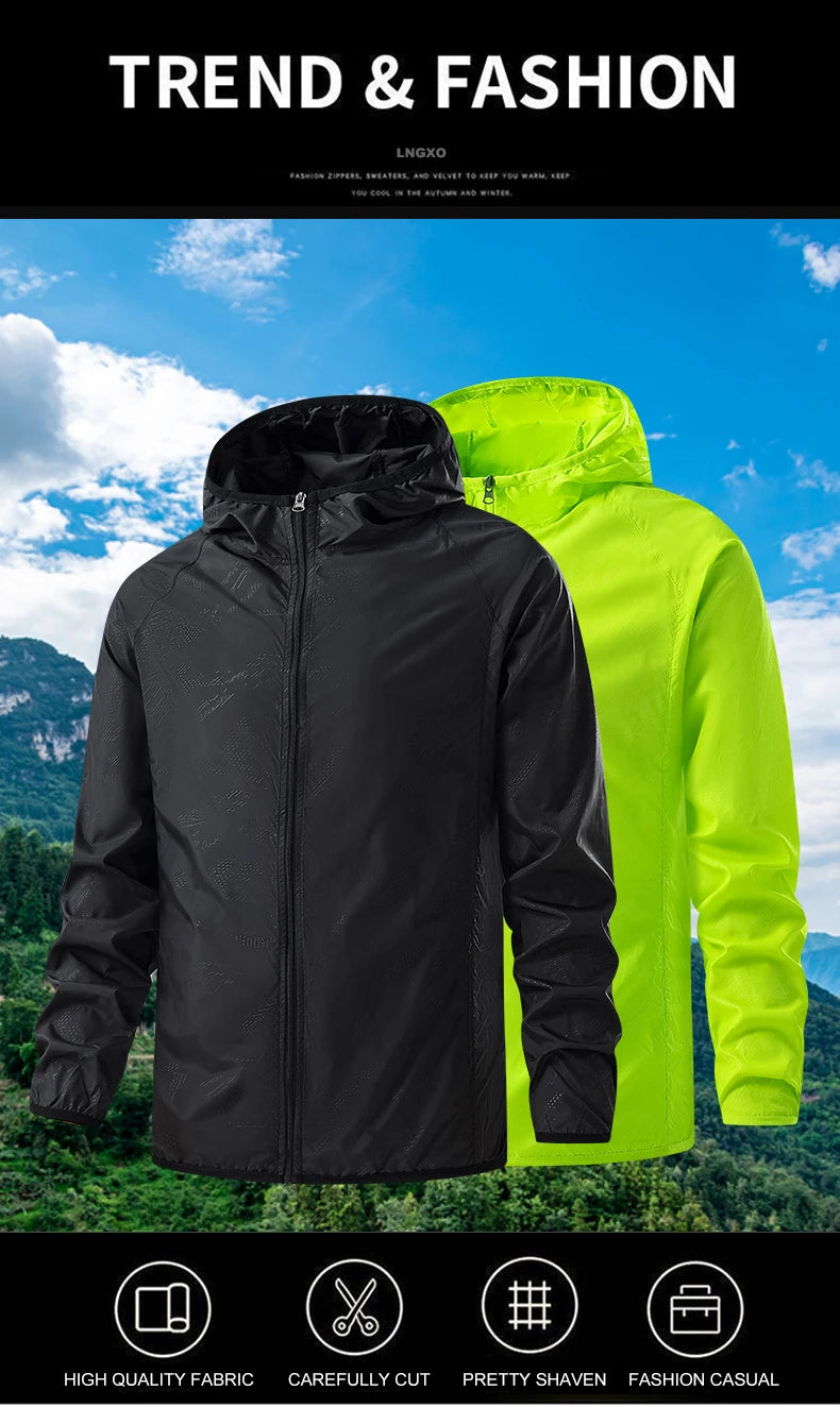 Veste de randonnée légère imperméable – Coupe-vent extérieure unisexe