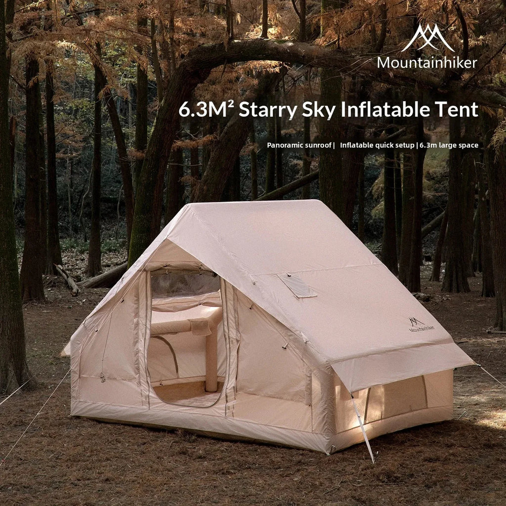 Tente de camping familiale gonflable 3–6 personnes – abri extérieur imperméable