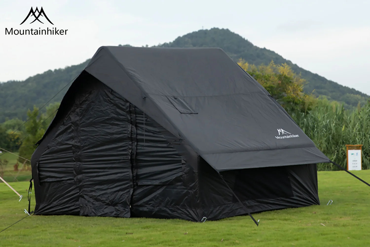 Tente gonflable noire de luxe – Abri de camping en plein air