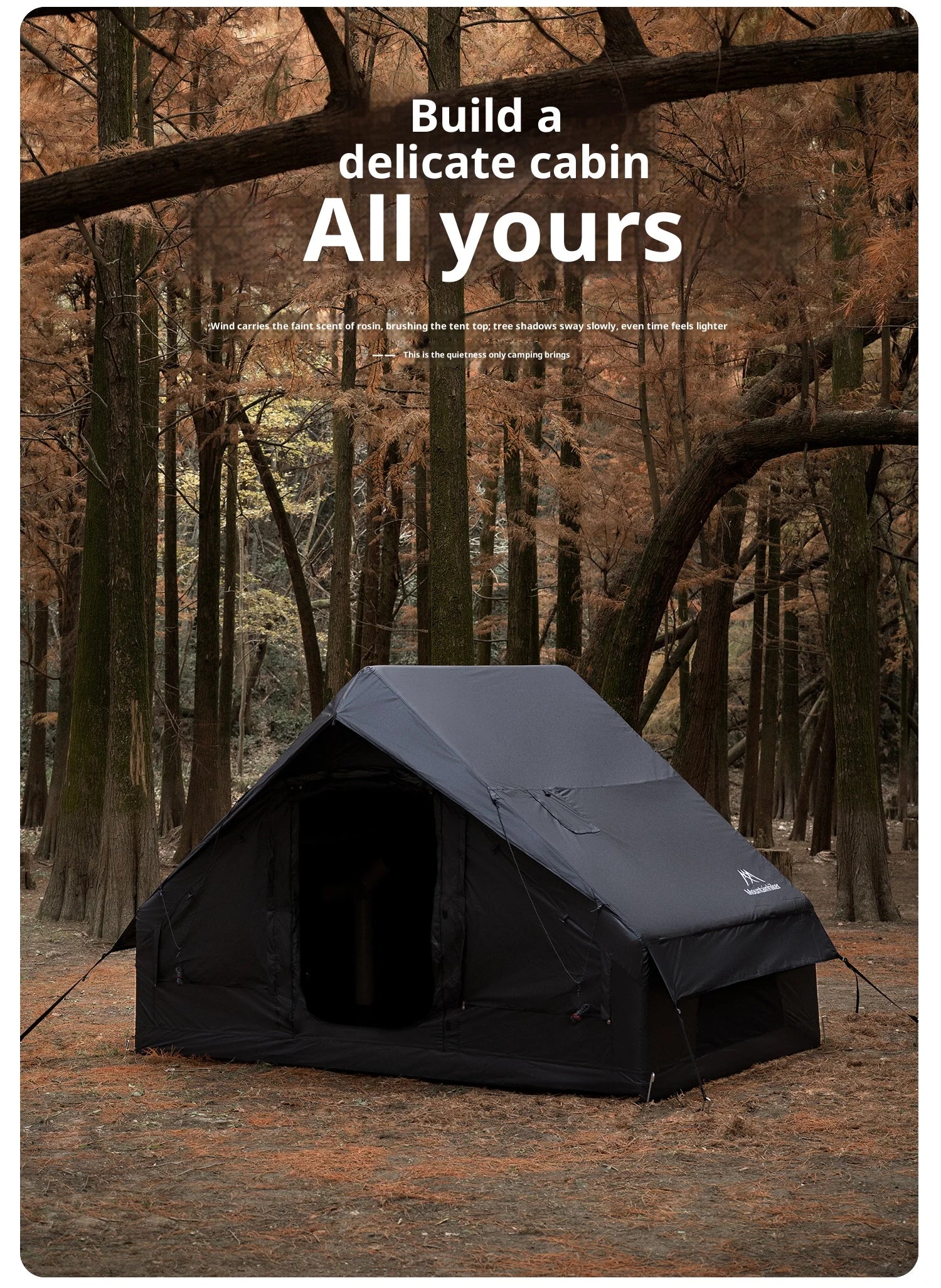 Tente de camping familiale gonflable 3–6 personnes – abri extérieur imperméable