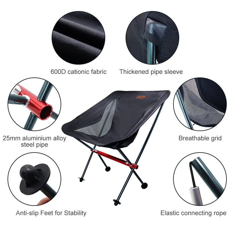 Chaise de camping ultralégère