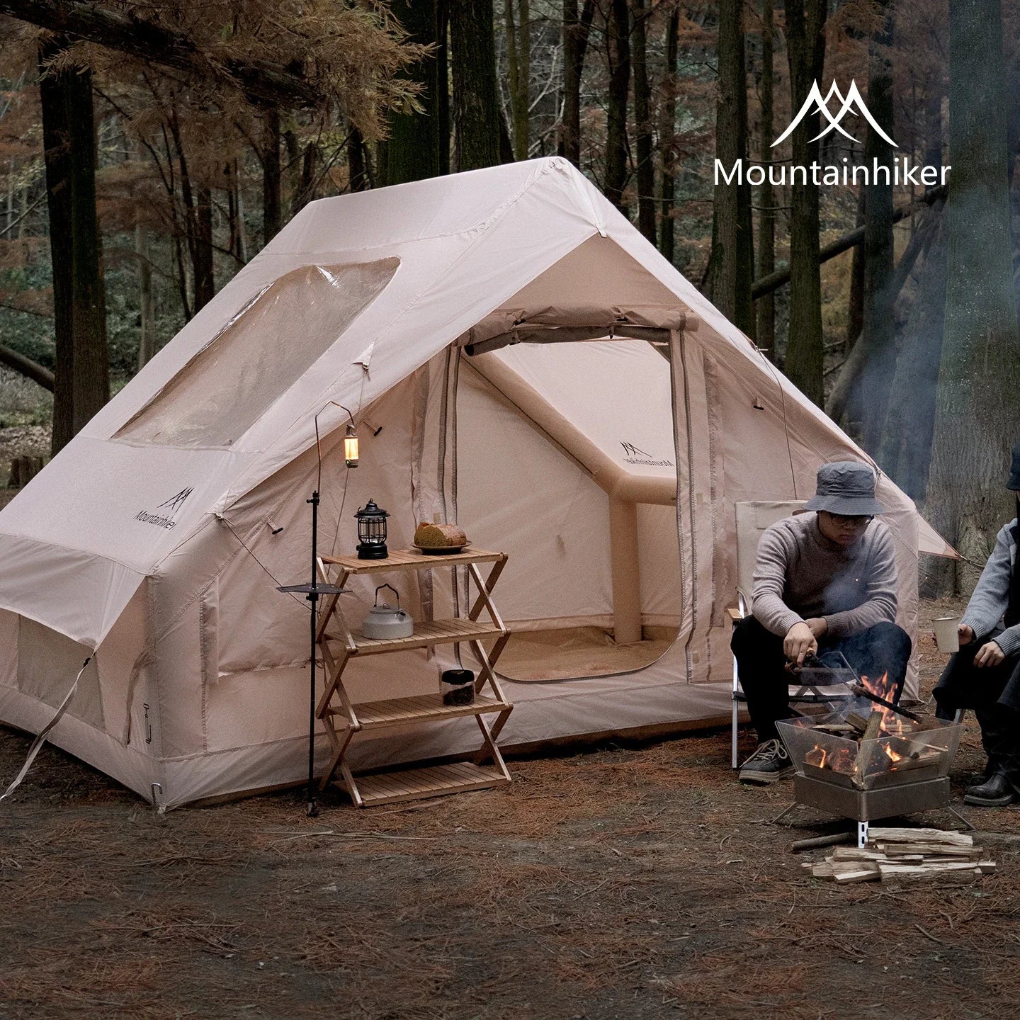 Tente de camping familiale gonflable 3–6 personnes – abri extérieur imperméable