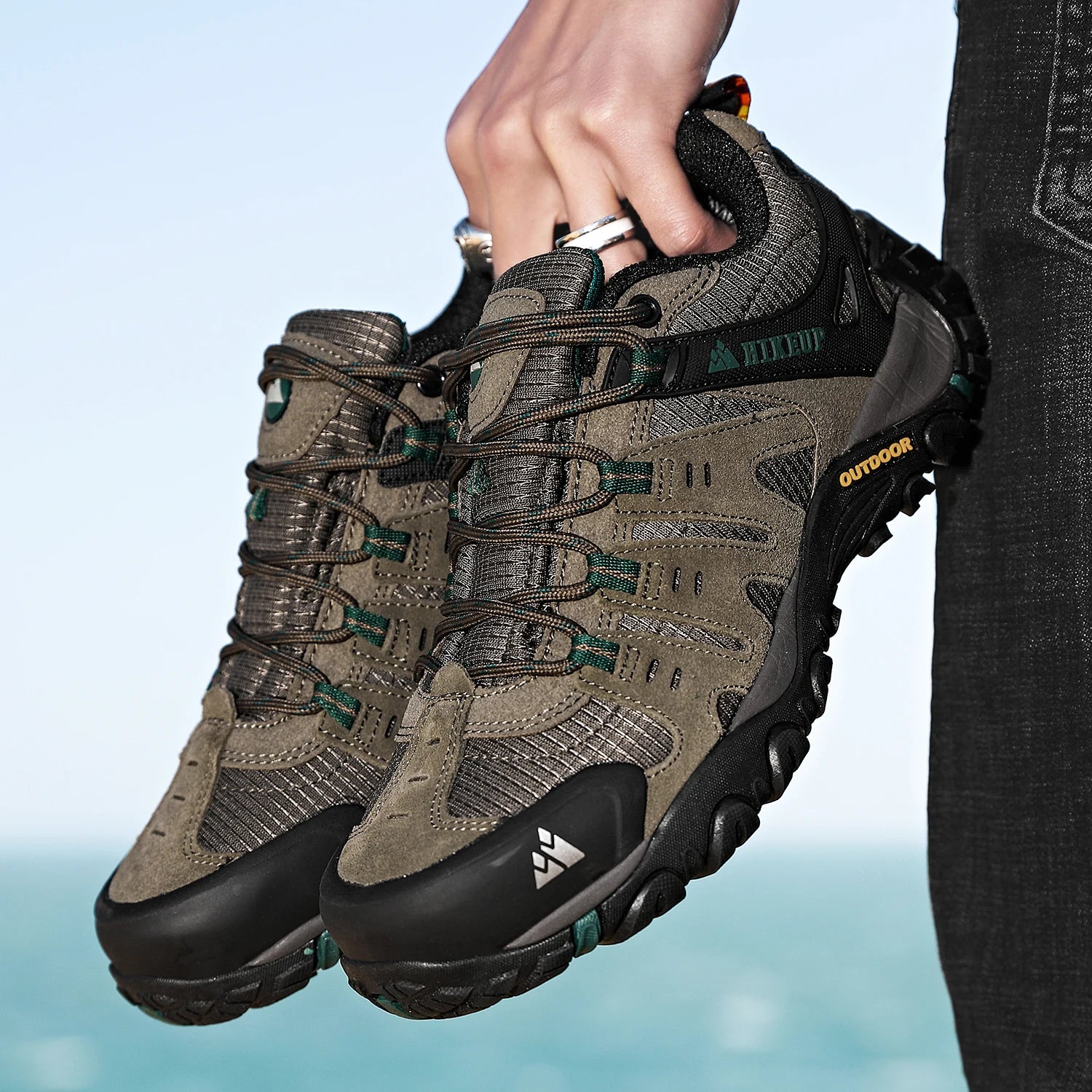 Chaussures de randonnée imperméables pour hommes – Baskets tactiques de trekking en plein air