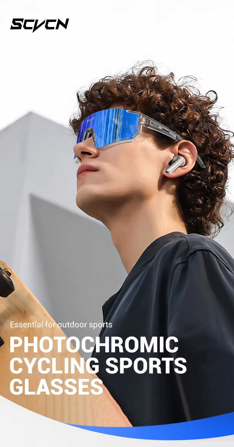 Lunettes de soleil photochromiques pour cyclisme – Lunettes de sport avec protection UV