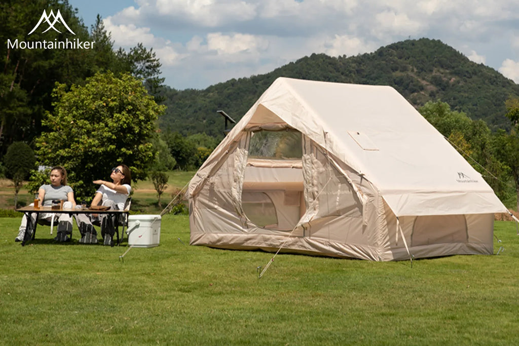 Tente gonflable noire de luxe – Abri de camping en plein air