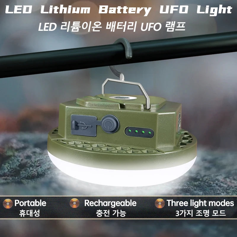 Lanterne de camping LED rechargeable – Lumière magnétique extérieure portable