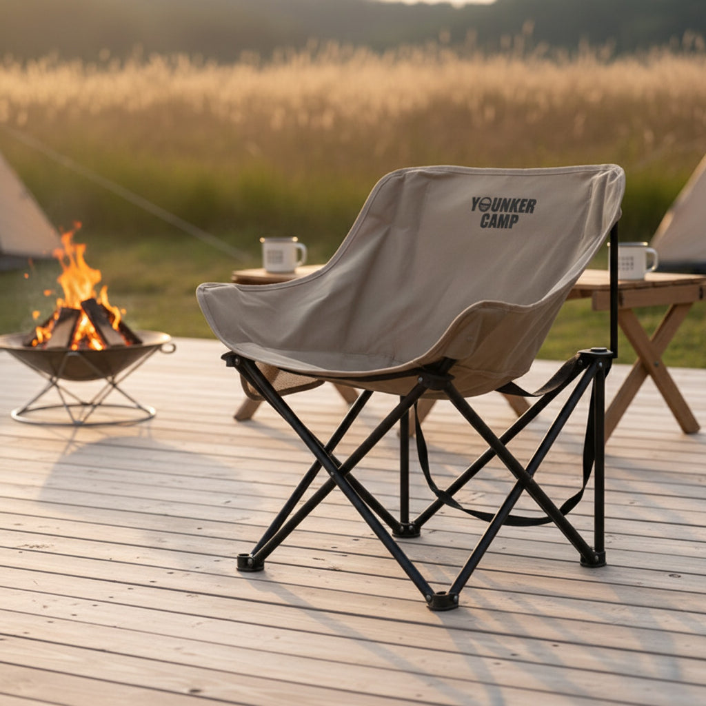 Chaise Pliante Lune Portable pour Camping, Pêche et Pique-nique