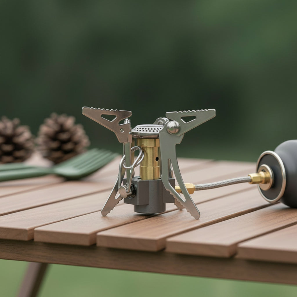 Réchaud à gaz portable pliable pour camping et randonnée