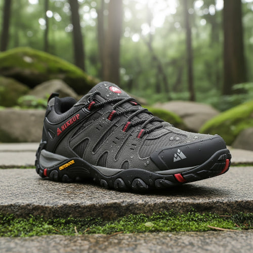 Chaussures de randonnée HIKEUP Homme : Cuir Daim, Outdoor, Résistantes à l'usure pour Trekking, Marche, Chasse