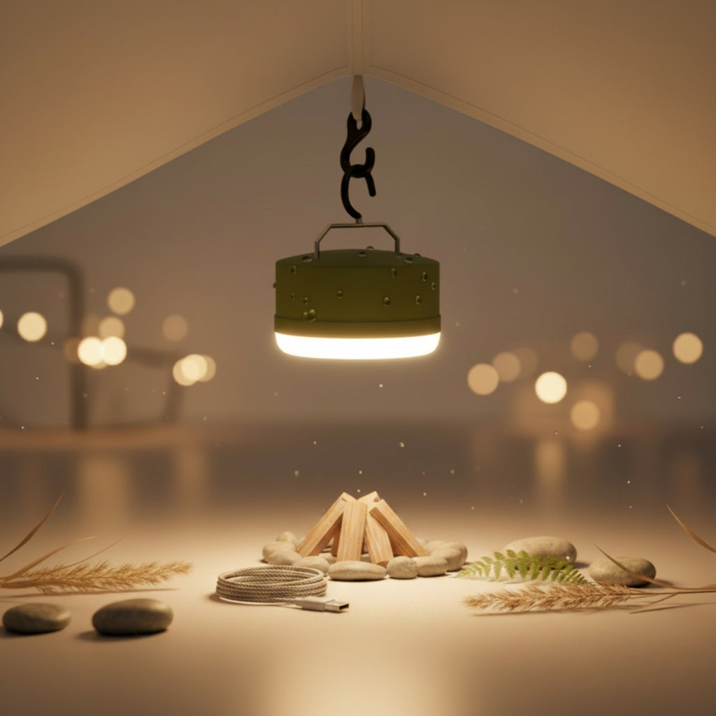 Lampe LED Camping MOSLIGHTING Portable - 4 Modes, Rechargeable USB, Étanche