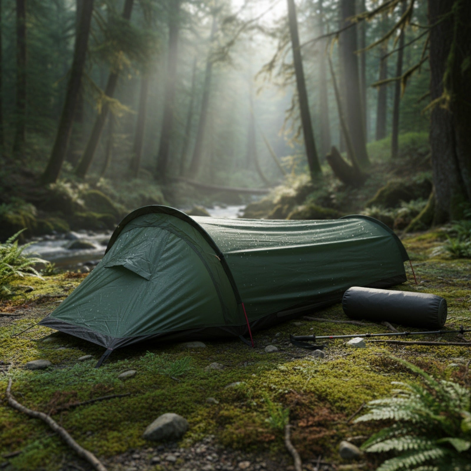 Tente de Camping Ultralégère et Imperméable pour Randonnée Solo