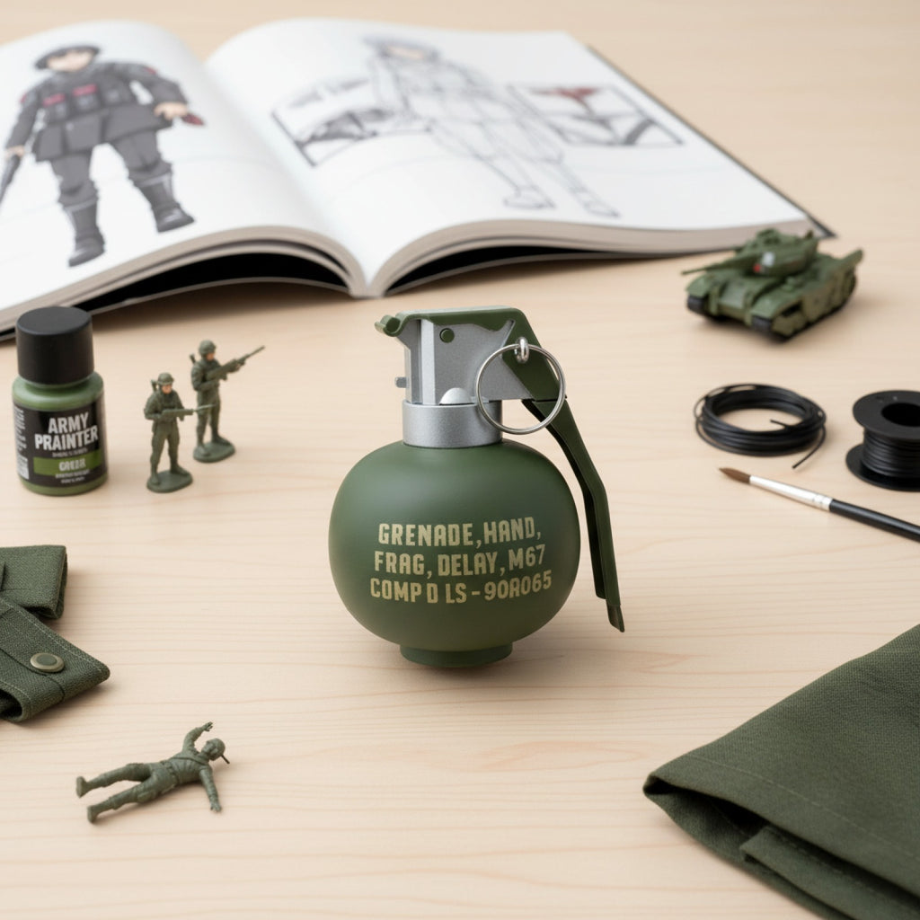 Grenade M67 Jouet Cosplay - Accessoire Décoration Plastique pour Modélisme Anime & Militaire