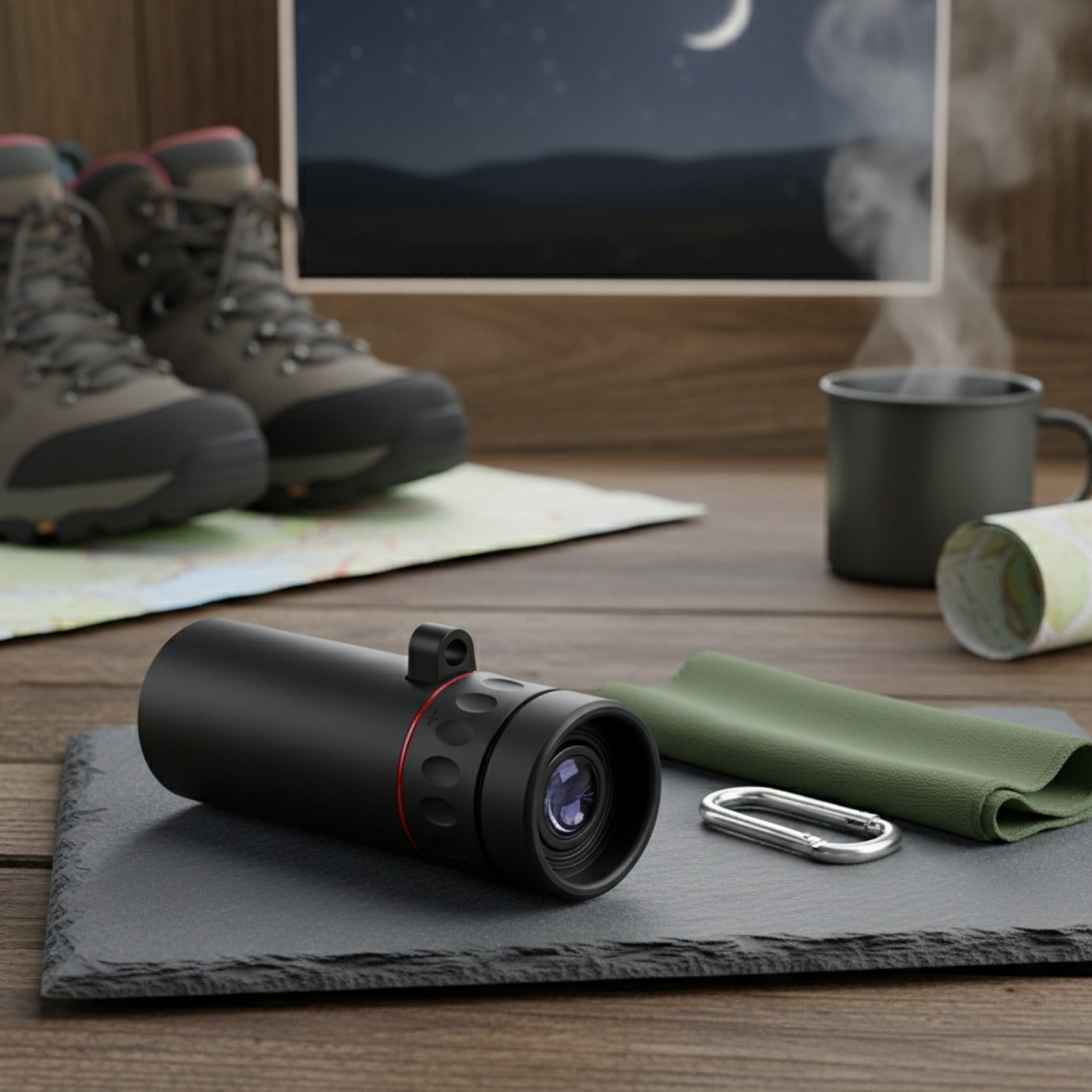 Télescope Monoculaire HD 2000x25 - Compact et Portable pour Voyages, Randonnées, Pêche, Camping, Observation des Étoiles, Concerts et Ornithologie
