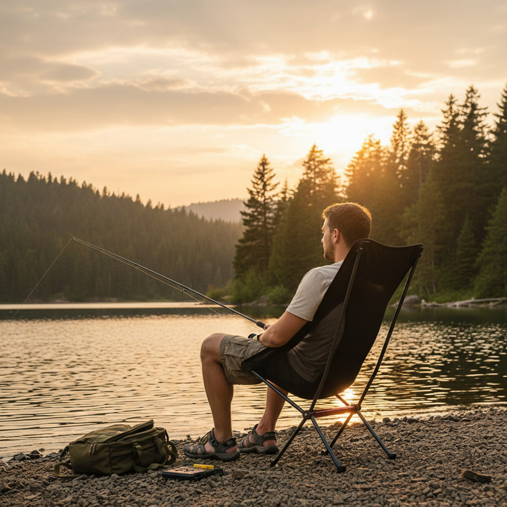 Chaise de camping pliante Widesea : Confortable pour la pêche, la plage et les voyages