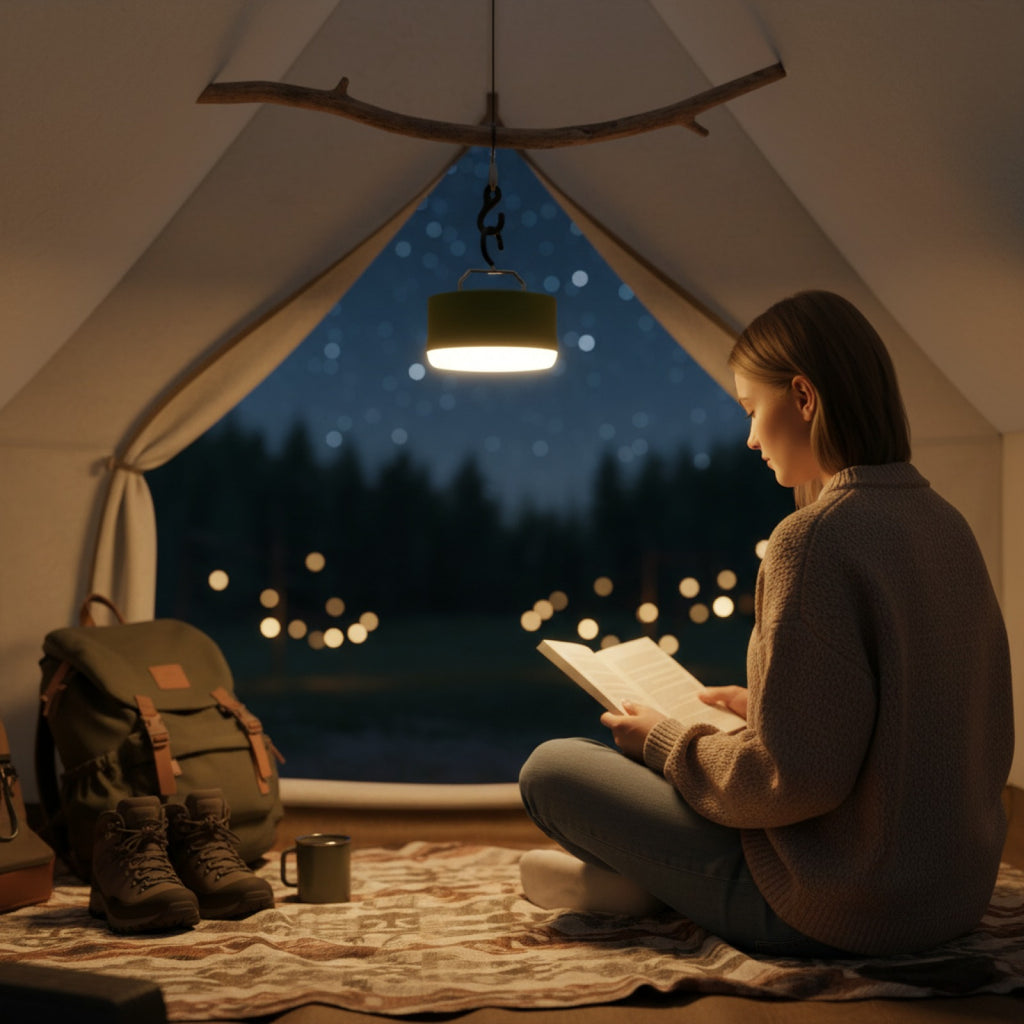 Lampe LED Camping MOSLIGHTING Portable - 4 Modes, Rechargeable USB, Étanche