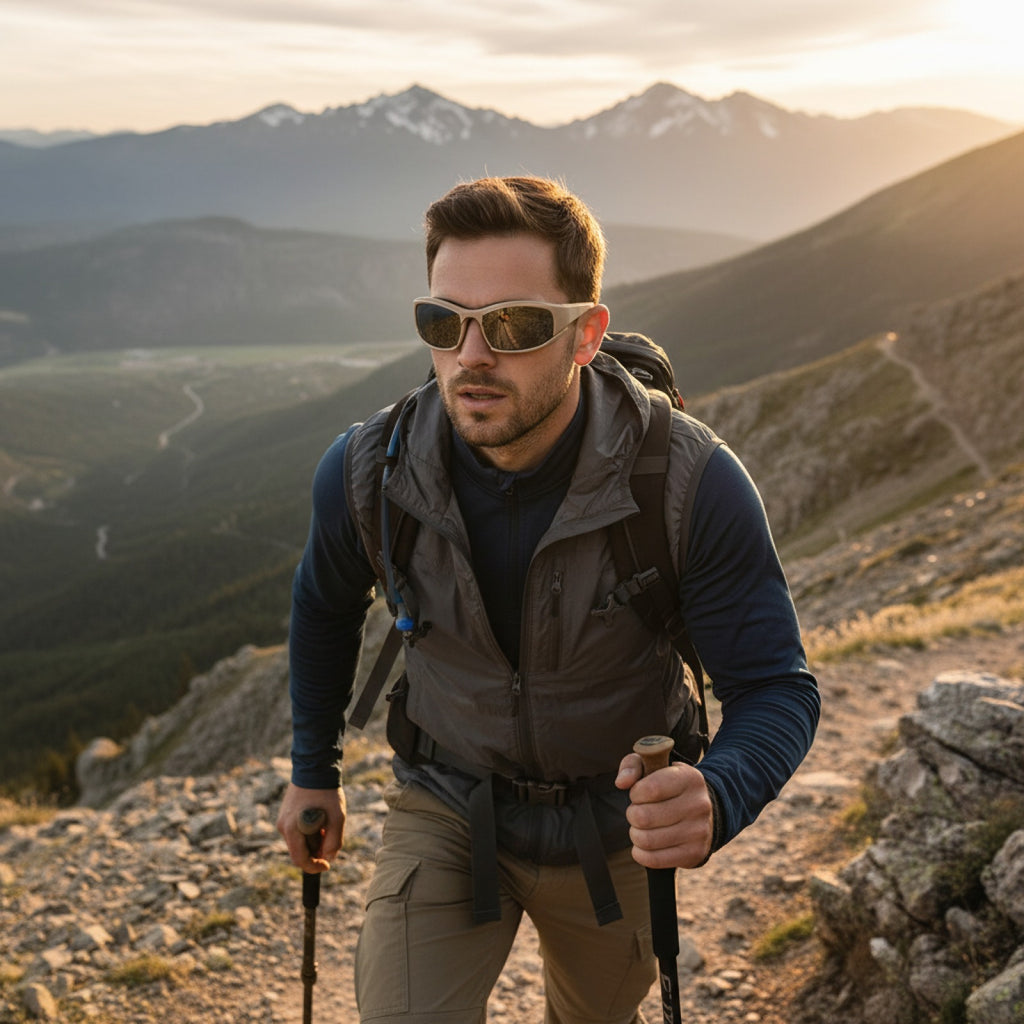Lunettes Tactiques 4 Lentilles Polarisées - Protection Vent & Poussière pour Sports Outdoor