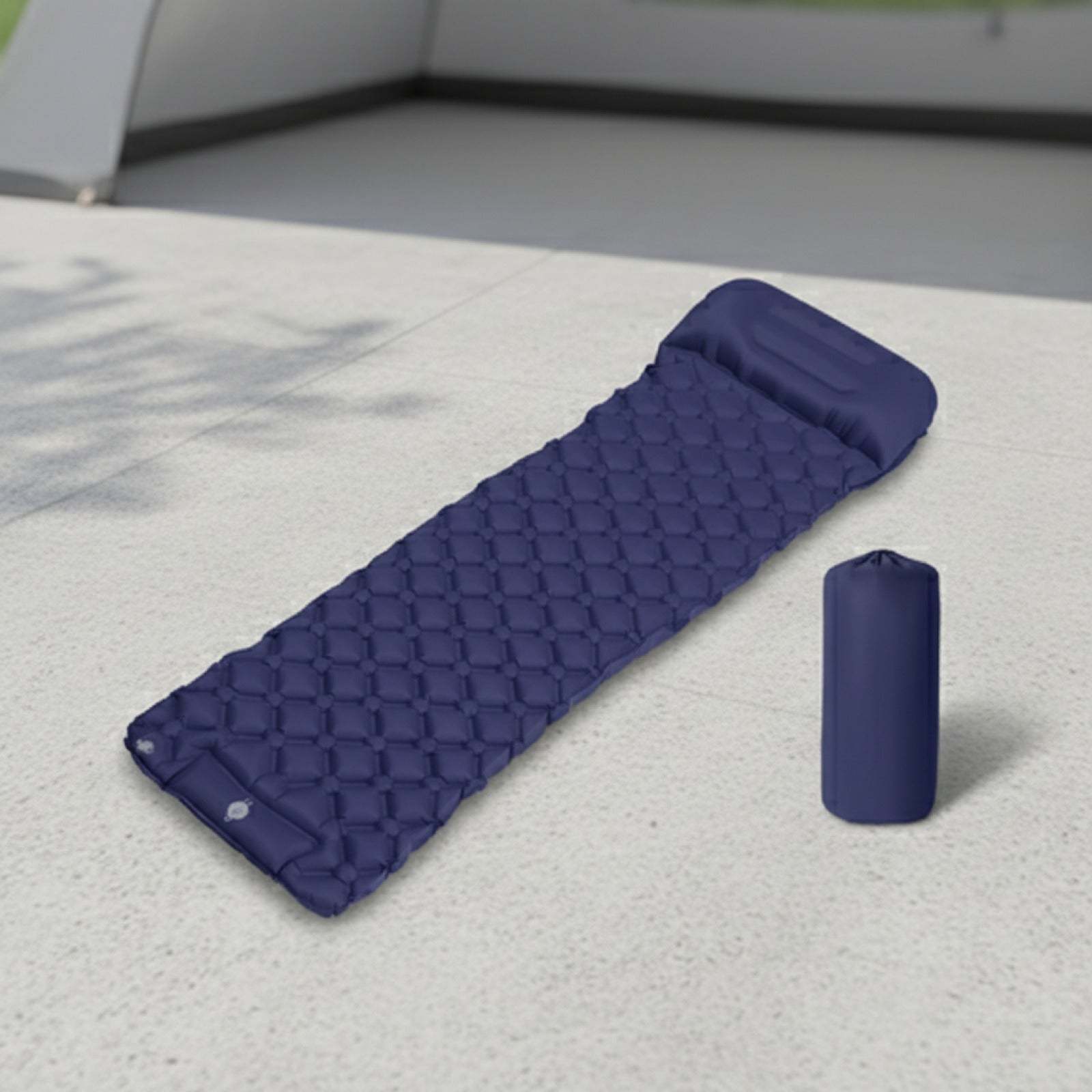 Matelas de Camping Gonflable Ultraléger avec Oreiller Intégré et Pompe - Idéal Randonnée