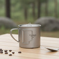 Tasse de camping Tiartisan en titane léger avec poignée pliable - Idéale pour le thé, le café, la randonnée et les voyages